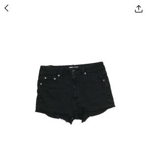 Aritzia Talula Black Denim Shorts. Size 25
